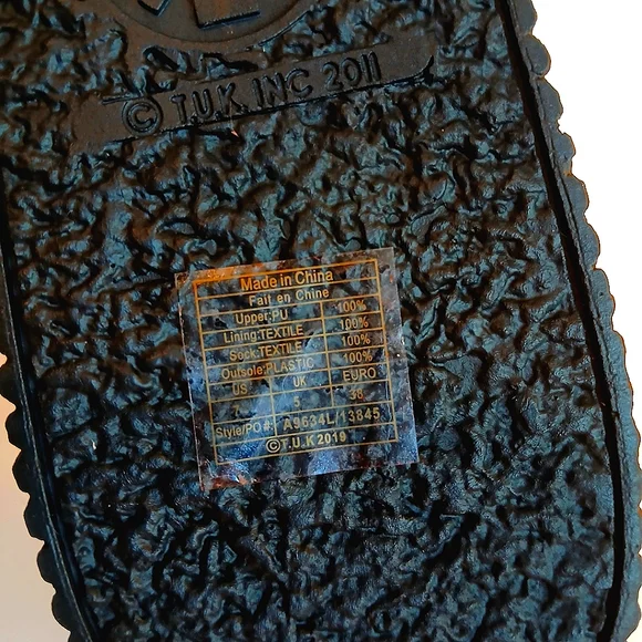 TUK Vegan Black Hologram Pointed Creeper Size 7 - Picture 8 of 8